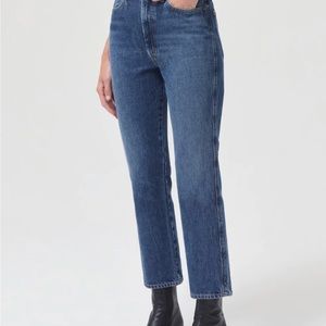 AGOLDE pinch high waist kick jeans in Placebo